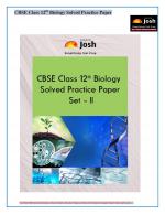 CBSE Class 12th Solved Biology Practice Paper Set - II : E-Book