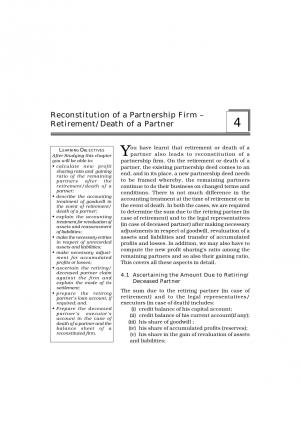 NCERT Class 12 Accountancy (Part ‒ I) Chapter 4 Reconstitution of a Partnership Firm ‒ RetirementDeath of a Partner