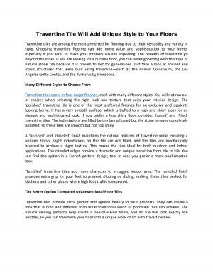  Travertine Tile Will Add Unique Style to Your Floors