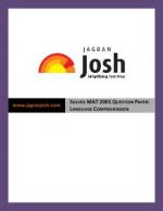 Solved MAT 2001 Question Paper: Language Comprehension