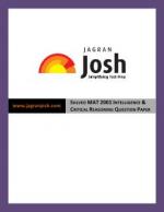 Solved MAT 2001 Intelligence & Critical Reasoning Question Paper