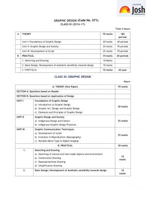 CBSE Class 11 Graphic Design Syllabus 2016 – 2017 