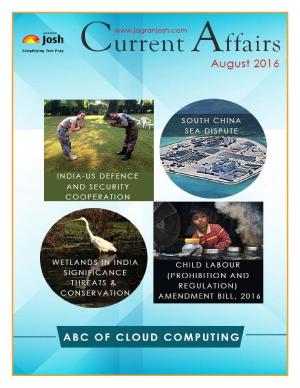 Current Affairs August 2016 eBook