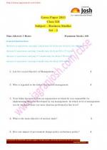 Business Studies guess paper set-2 for class 12
