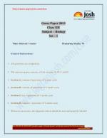 Biology guess paper set-1 for class 12