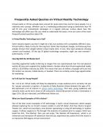 Frequently Asked Queries on Virtual Reality Technology