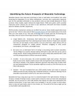  Identifying the Future Prospects of Wearable Technology