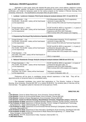 Anna University, Chennai Recruitment 2016 for 10 Project Associate & Other Posts 