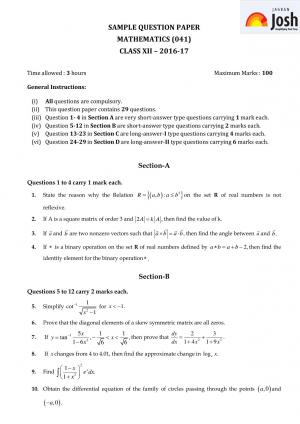 CBSE 12th Mathematics paper to be easy from next year