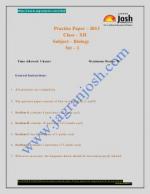 practice paper for Biology set 1 class 12