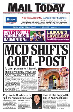 Mail Today Issue, September 6, 2016