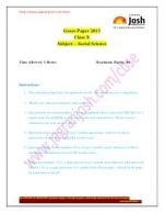 Practice Paper for CBSE Class 10 Social Science 2013 