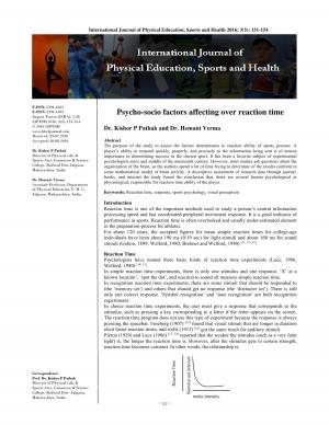 Psycho-socio factors affecting over reaction time