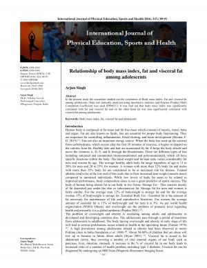 Relationship of body mass index, fat and visceral fat among adolescents