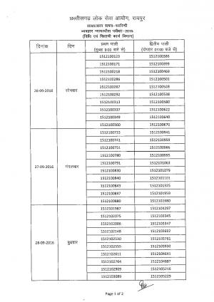CGPSC Civil Judge Exam 2015 Interview Schedule Declared