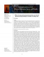 International Journal of Physical Education, Sports and Health