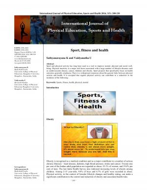 Sport, fitness and health