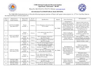 CSIR –NGRI Recruitment 2016 for 48 Project Assistant and RA Posts