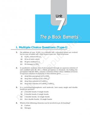 NCERT Exemplar Questions & Solutions CBSE Class 12 Chemistry – Chapter 7 The p-Block Elements