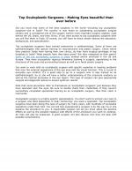 Top Oculoplastic Surgeons - Making Eyes beautiful than ever before