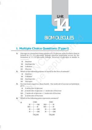 NCERT Exemplar Questions & Solutions: CBSE Class 12 Chemistry – Chapter 14: Biomolecules