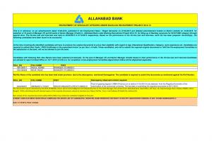 Allahabad Bank Declared Final List of Appointment for SWO-A in Clerical Cadre 2016