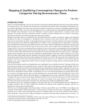 IJM-Jan12-Article5-Mapping & Qualifying Consumption Changes In Product Categories During Recessionary Times