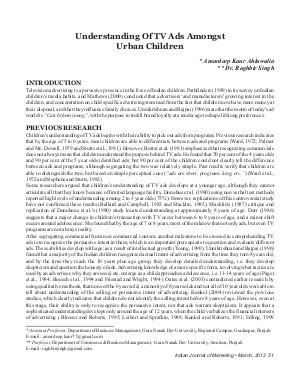 IJM-March12-Article7-Understanding Of TV Ads Amongst Urban Children
