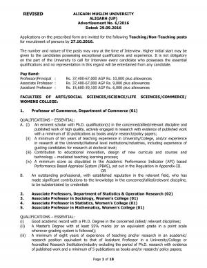 AMU Recruitment 2016 for 141 Teaching/Non-Teaching Posts