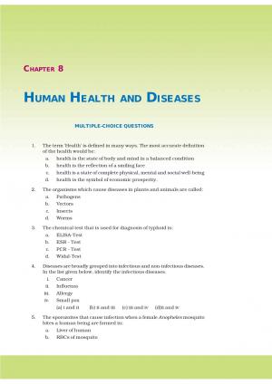 NCERT Exemplar Questions & Solutions CBSE Class 12 Biology Chapter 8 Human Health and Diseases