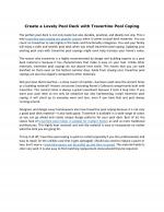  Create a Lovely Pool Deck with Travertine Pool Coping