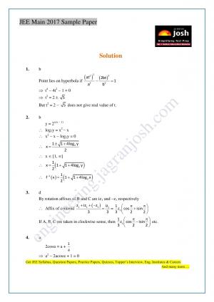 JEE Main Solved Sample Paper Set-VII_Sol