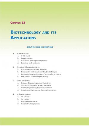 NCERT Exemplar Questions & Solutions CBSE Class 12 Biology Chapter 12 Biotechnology and Its Applications