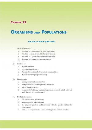 NCERT Exemplar Questions & Solutions CBSE Class 12 Biology Chapter 13 Organisms and Populations