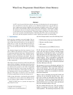 What Every Programmer Should Know About Memory