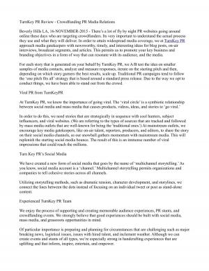 TurnKey PR Review - Crowdfunding PR Media Relations