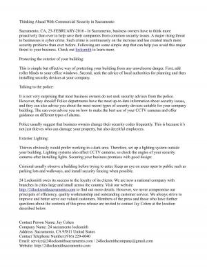 Thinking Ahead With Commercial Security in Sacramento