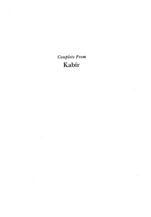 Couplets From Kabir
