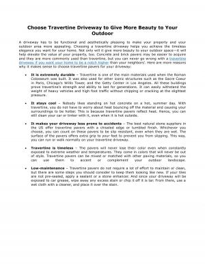  Choose Travertine Driveway to Give More Beauty to Your Outdoor