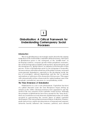 Globalization and Rural Development:  Emerging Realities