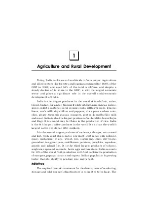 Rural Development, Agro-businesses and Livelihood Security