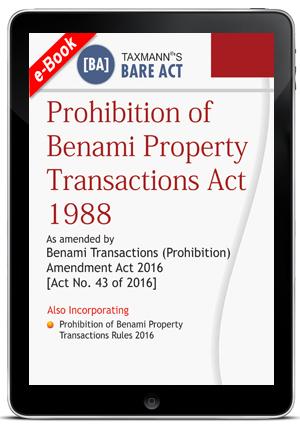 PROHIBITION OF BENAMI PROPERTY TRANSACTIONS ACT 1988
