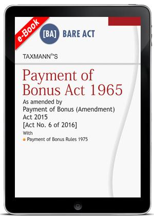 Payment of Bonus Act 1965