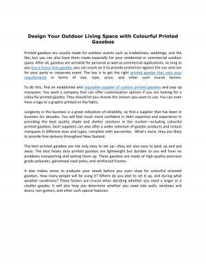  Design Your Outdoor Living Space with Colourful Printed Gazebos