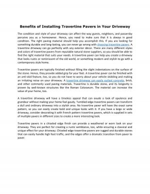  Benefits of Installing Travertine Pavers in Your Driveway