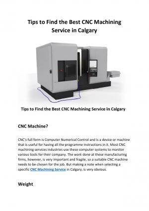 Tips to Find the Best CNC Machining Service in Calgary