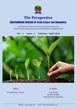 The Perspective International Journal of Social Science and Humanities
