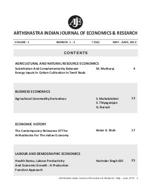 Arthshastra:Indian Journal of Economics & Research