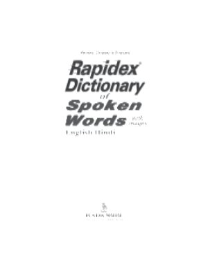 Rapidex Dictionary Of Spoken Words
