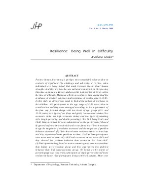 Resilience: Being Well in Difficulty by Aradhana Shukla